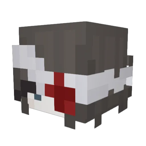 Gothx7 Minecraft avatar head, 3D render
