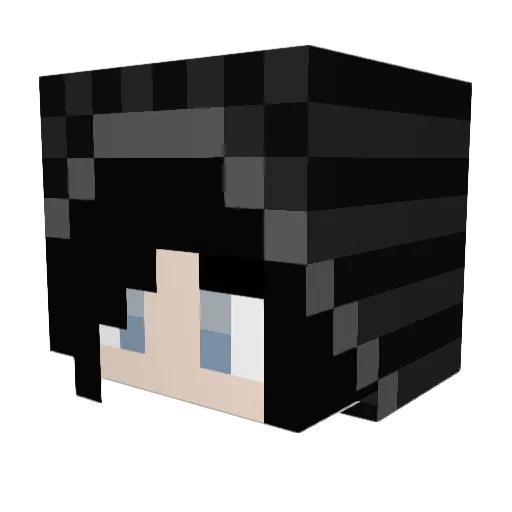 Gotic6 Minecraft avatar head, 3D render
