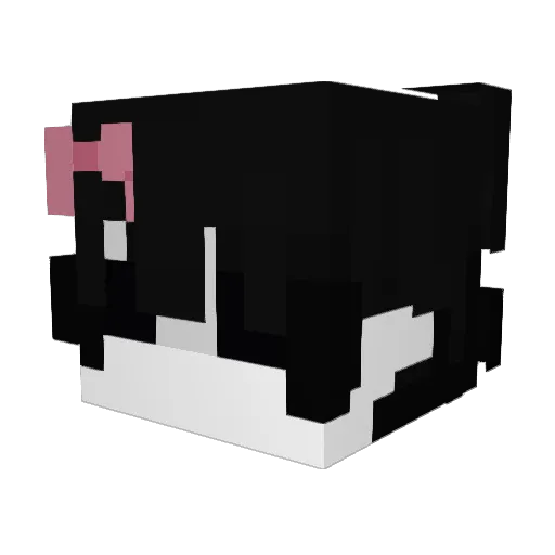 Gotico Minecraft avatar head, 3D render