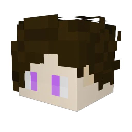 Gotinne Minecraft avatar head, 3D render