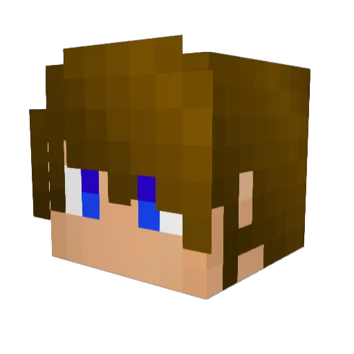 Goto_Jun Minecraft avatar head, 3D render