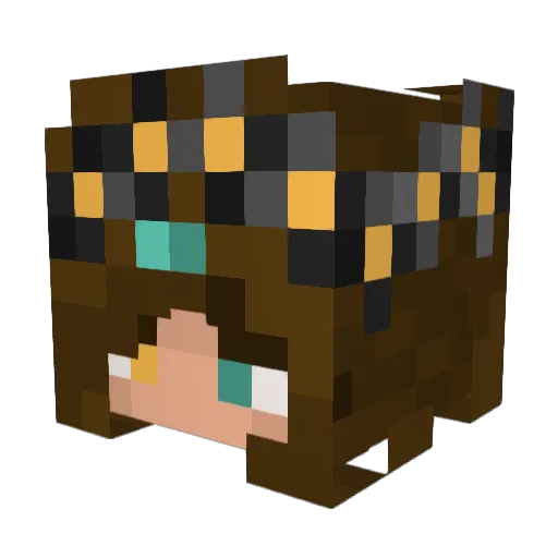 GotrunksFR Minecraft avatar head, 3D render