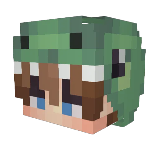 GottaBePlUtO Minecraft avatar head, 3D render