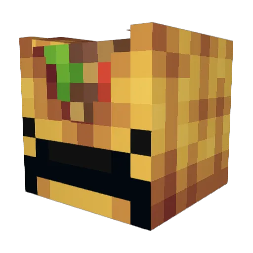 Gottmik Minecraft avatar head, 3D render