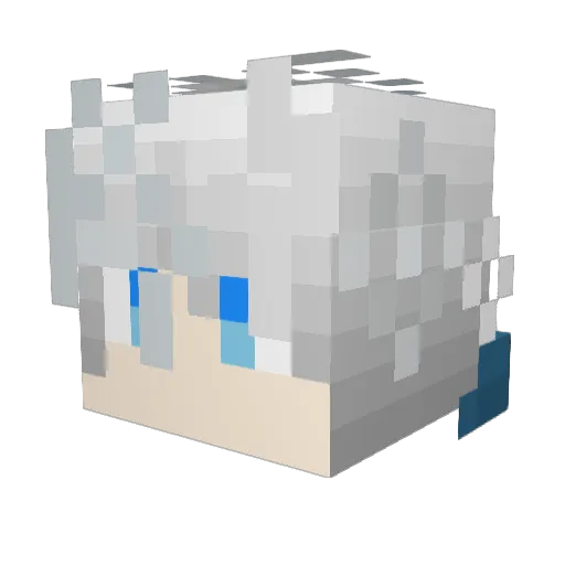 GouSiYue Minecraft avatar head, 3D render