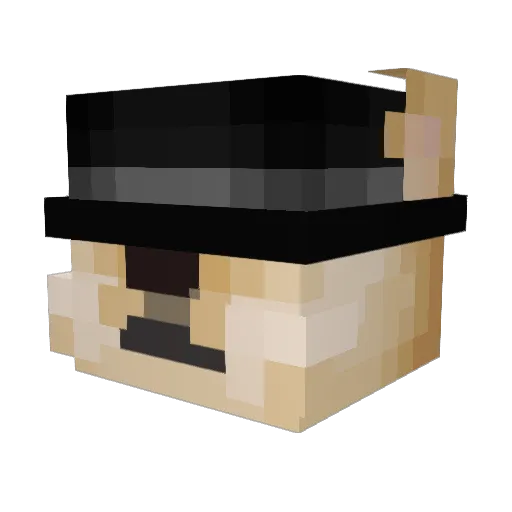 GouZ1 Minecraft avatar head, 3D render