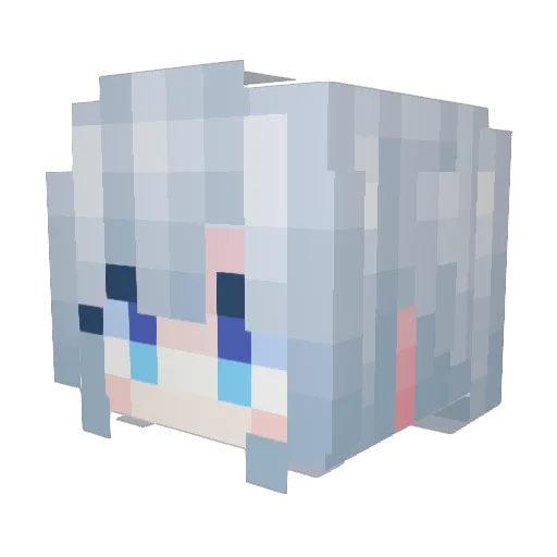 Gou_San_ Minecraft avatar head, 3D render