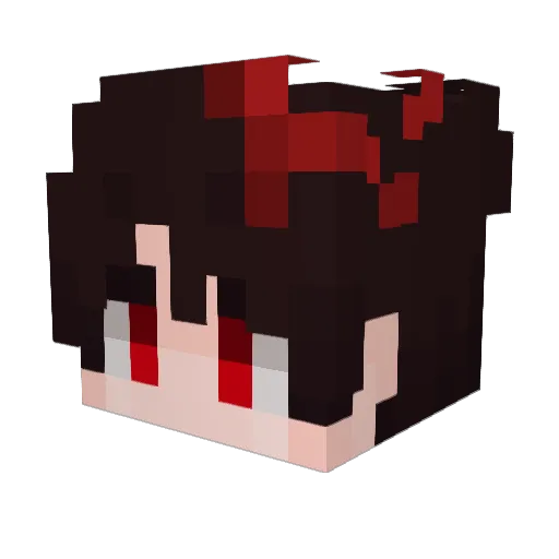 Gou_su Minecraft avatar head, 3D render
