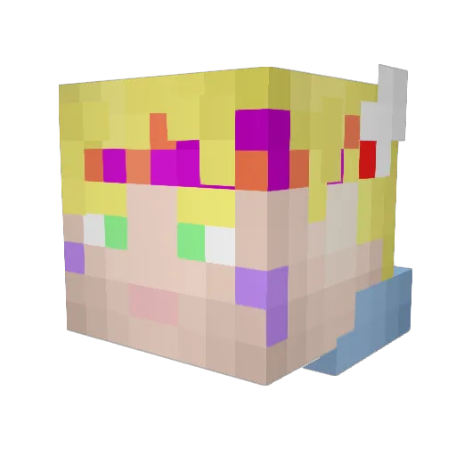GoudaJouji Minecraft avatar head, 3D render