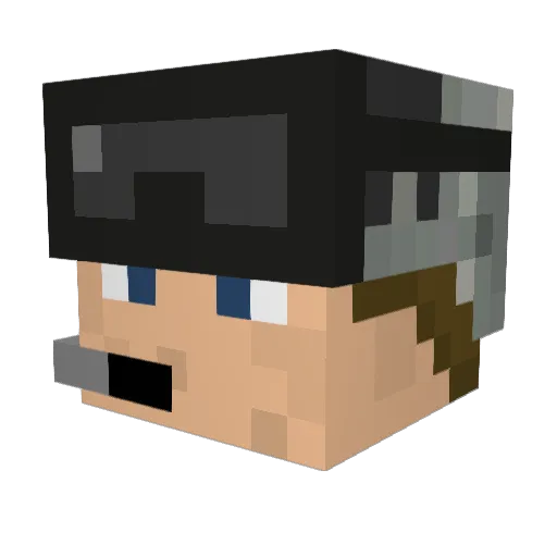 Goudik Minecraft avatar head, 3D render