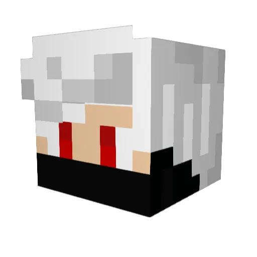 Goukih Minecraft avatar head, 3D render