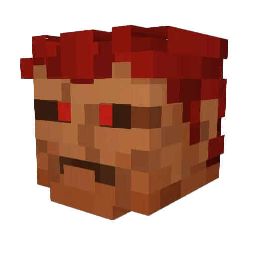 Goukl Minecraft avatar head, 3D render