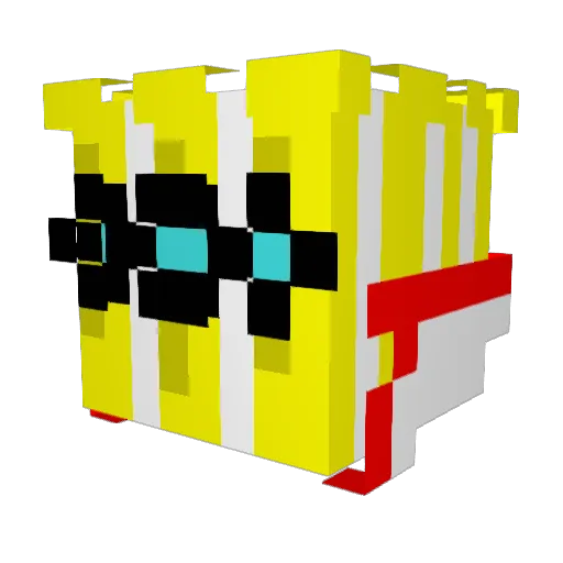 GoulTheFool Minecraft avatar head, 3D render