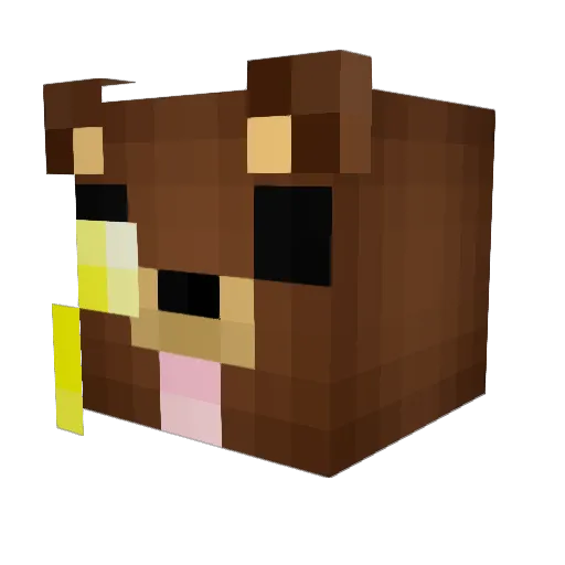 Goulagsky Minecraft avatar head, 3D render