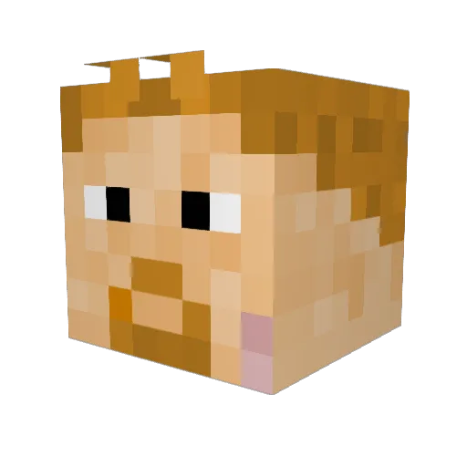 GoulashMan Minecraft avatar head, 3D render