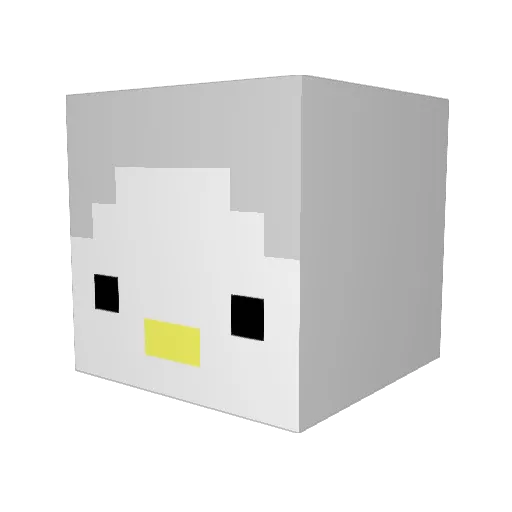Goum Minecraft avatar head, 3D render