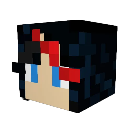 Goupex Minecraft avatar head, 3D render