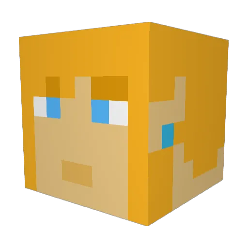 Gouranga_Man Minecraft avatar head, 3D render