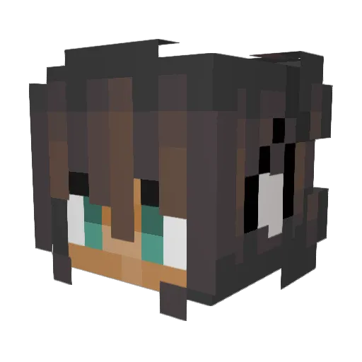 Gourmand Minecraft avatar head, 3D render