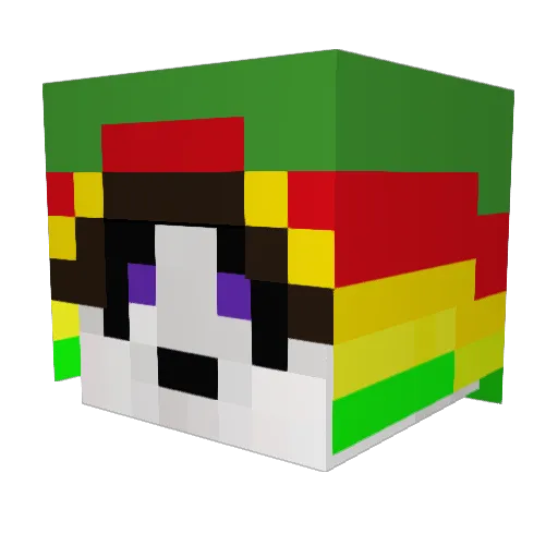 Gourouk Minecraft avatar head, 3D render