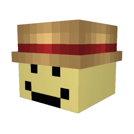 Gourtox Minecraft avatar head, 3D render