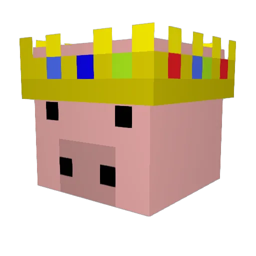 Gousten Minecraft avatar head, 3D render