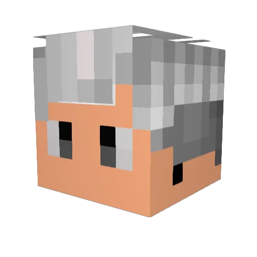 Gouwzacck Minecraft avatar head, 3D render