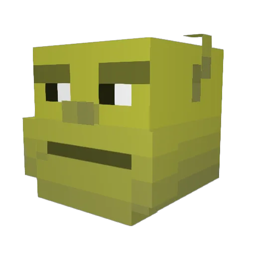 Govadina Minecraft avatar head, 3D render