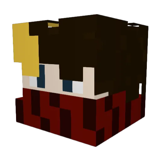 Gowalin Minecraft avatar head, 3D render