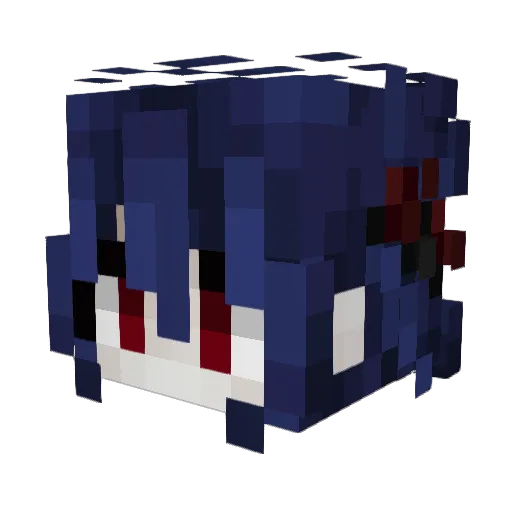 Gowhi Minecraft avatar head, 3D render