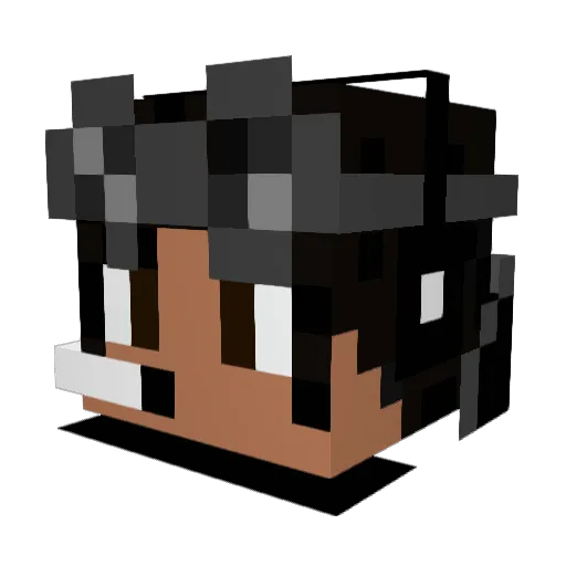 Gowshi Minecraft avatar head, 3D render
