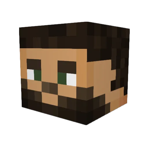 Goxarh Minecraft avatar head, 3D render