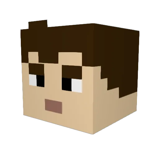 Goxche Minecraft avatar head, 3D render