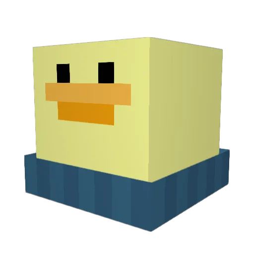 Goxku Minecraft avatar head, 3D render