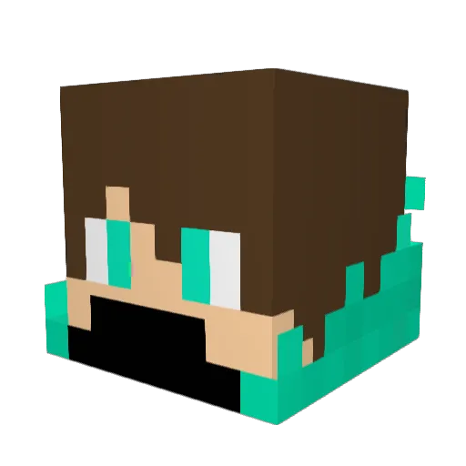 Goyst Minecraft avatar head, 3D render