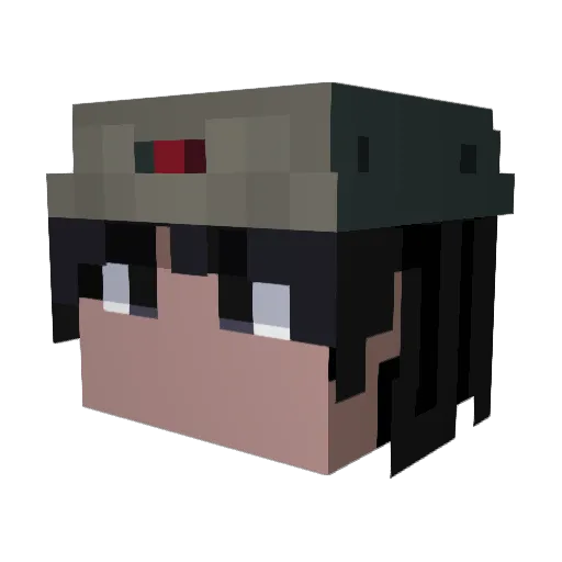 Gozarane Minecraft avatar head, 3D render