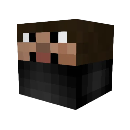 Gozeee Minecraft avatar head, 3D render