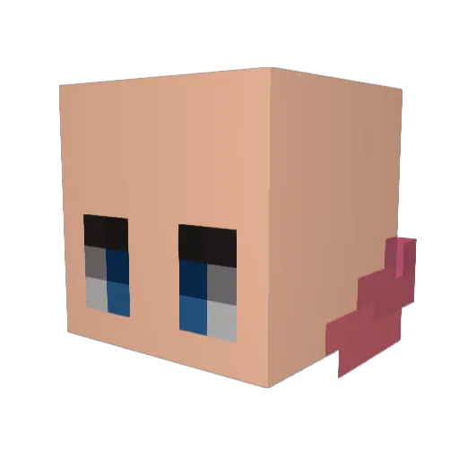 Gozer08 Minecraft avatar head, 3D render