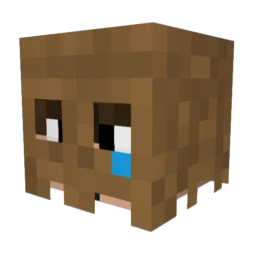 Gozerve Minecraft avatar head, 3D render