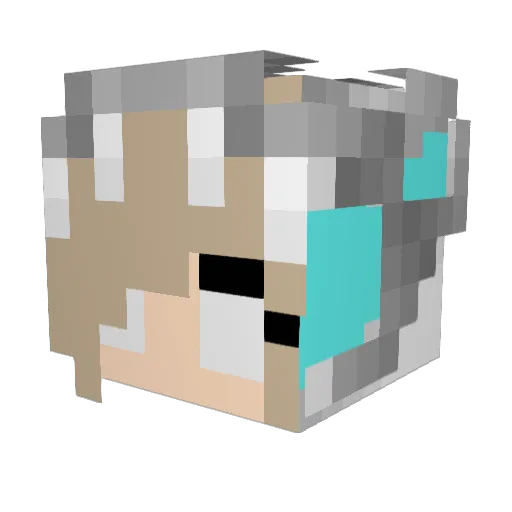 Gozil Minecraft avatar head, 3D render