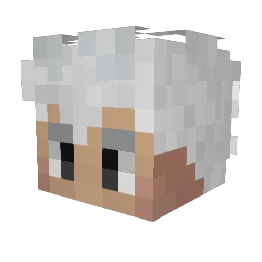 Gozuki Minecraft avatar head, 3D render
