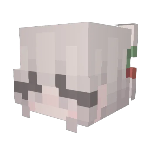 Gozzilla_ Minecraft avatar head, 3D render