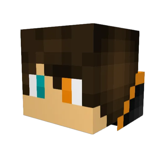 Gpro Minecraft avatar head, 3D render