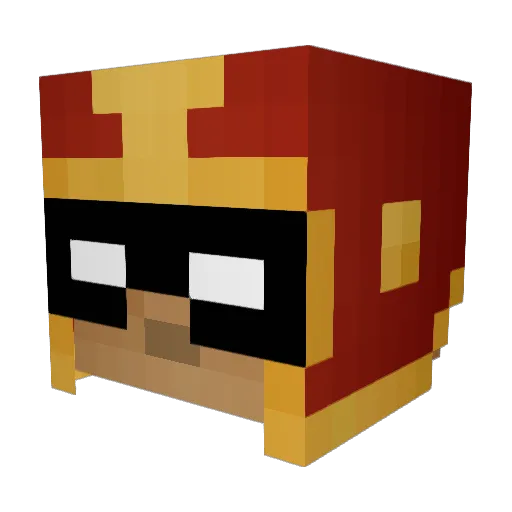 Gr00nTM Minecraft avatar head, 3D render