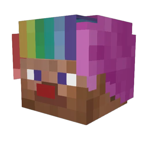 Gr0ks Minecraft avatar head, 3D render