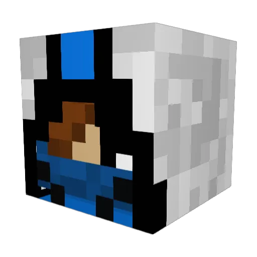 Gr1mM8 Minecraft avatar head, 3D render