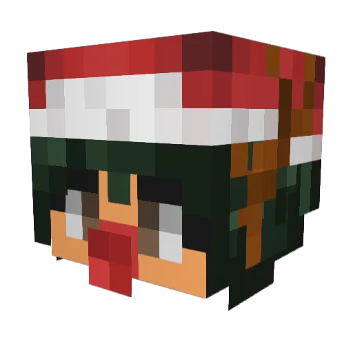 Gr1mR3aper007 Minecraft avatar head, 3D render