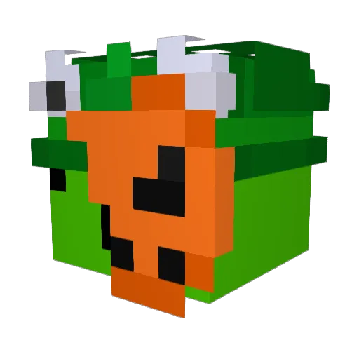 Gr1nqo Minecraft avatar head, 3D render