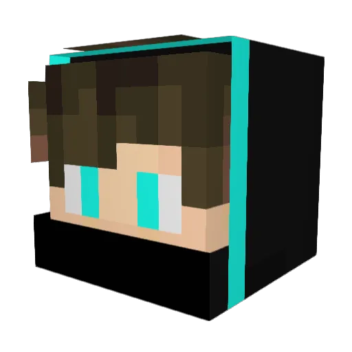 Gr33nRoof Minecraft avatar head, 3D render