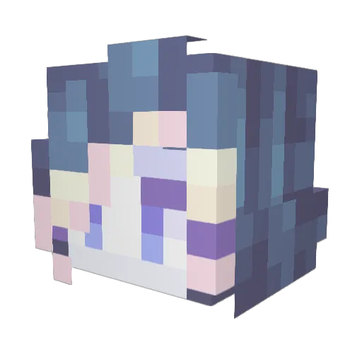 Gr3y02 Minecraft avatar head, 3D render